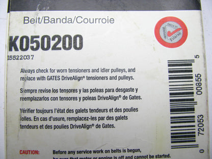 Gates K050200 Serpentine Belt - 0.69'' X 20.50'' - 5 Ribs
