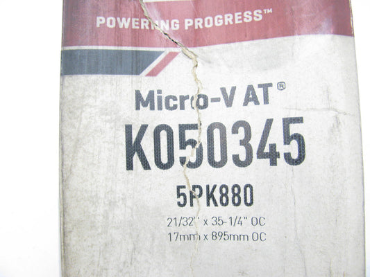 Gates K050345 Serpentine Belt - 0.69'' X 35.00'' - 5 Ribs