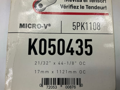 Gates K050435 Serpentine Belt - 0.69'' X 44.00'' - 5 Ribs