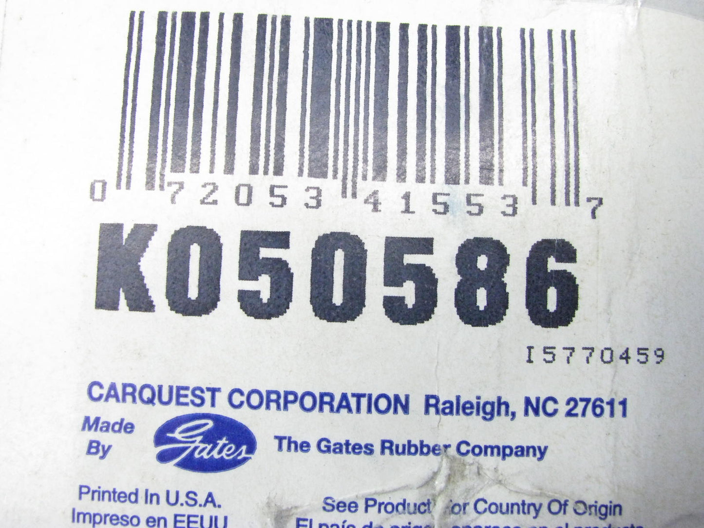 Gates K050586 Engine Drive Serpentine Belt For 1995-00 Dodge 2.5L 18mm X 1505mm