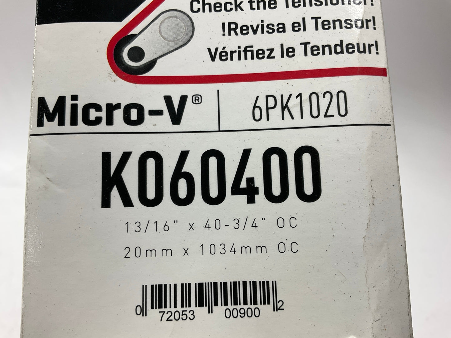 Gates K060400 Serpentine Belt - 0.84'' X 40.50'' - 6 Ribs
