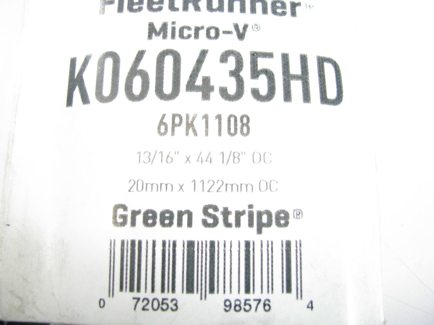 Gates K060435HD Serpentine Belt - 0.84'' X 44.125'' - 6 Ribs