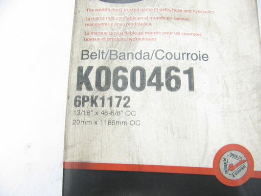 Gates K060461 Serpentine Belt - 0.84'' X 47.00'' - 6 Ribs