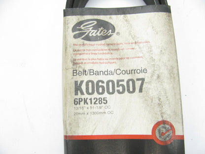 Gates K060507 Serpentine Belt - 0.84'' X 51.375'' - 6 Ribs