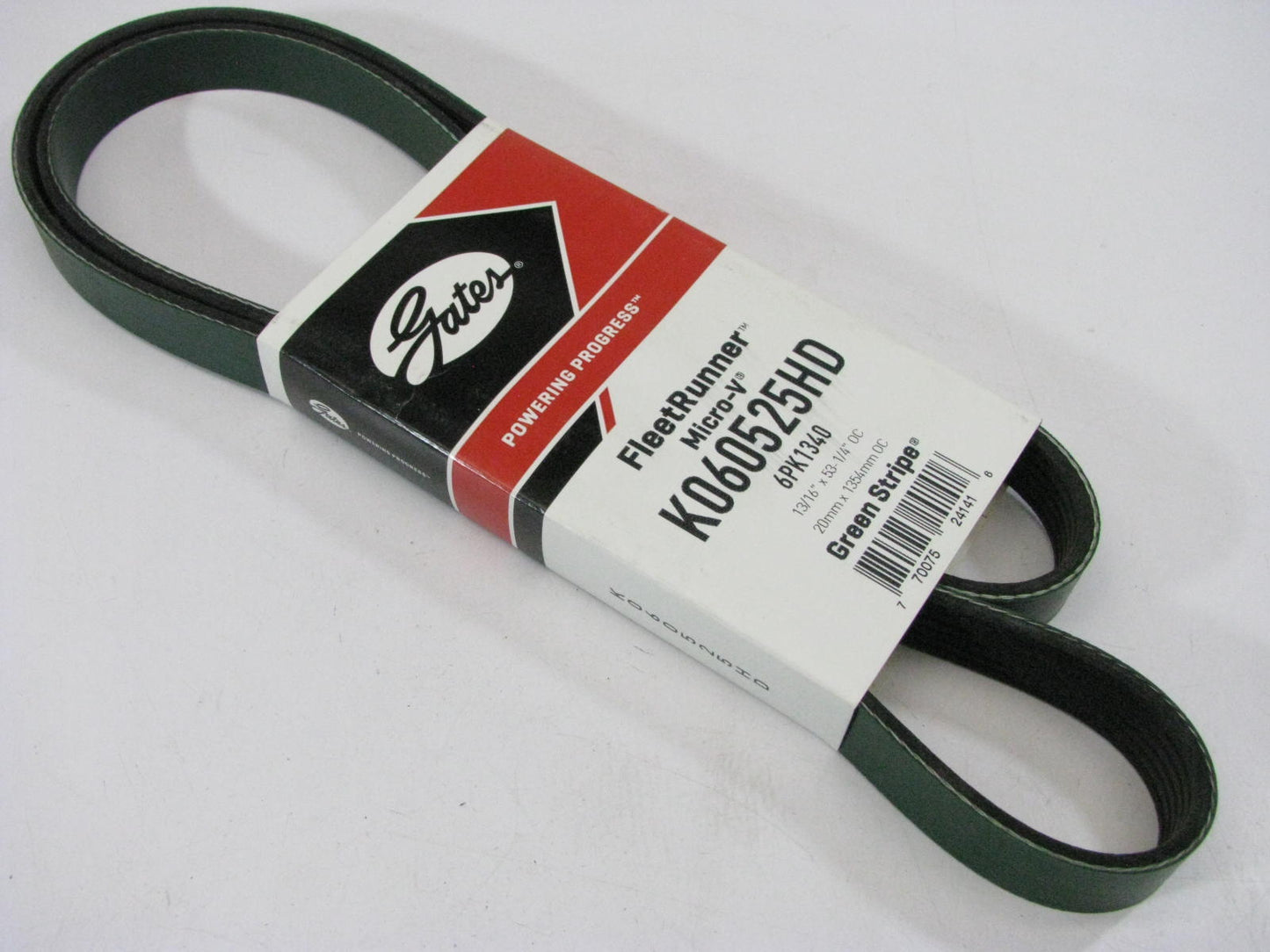Gates K060525HD Serpentine Belt - 0.84'' X 53.00'' - 6 Ribs