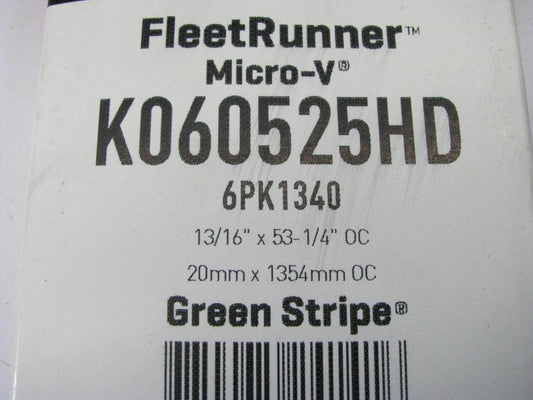 Gates K060525HD Serpentine Belt - 0.84'' X 53.00'' - 6 Ribs