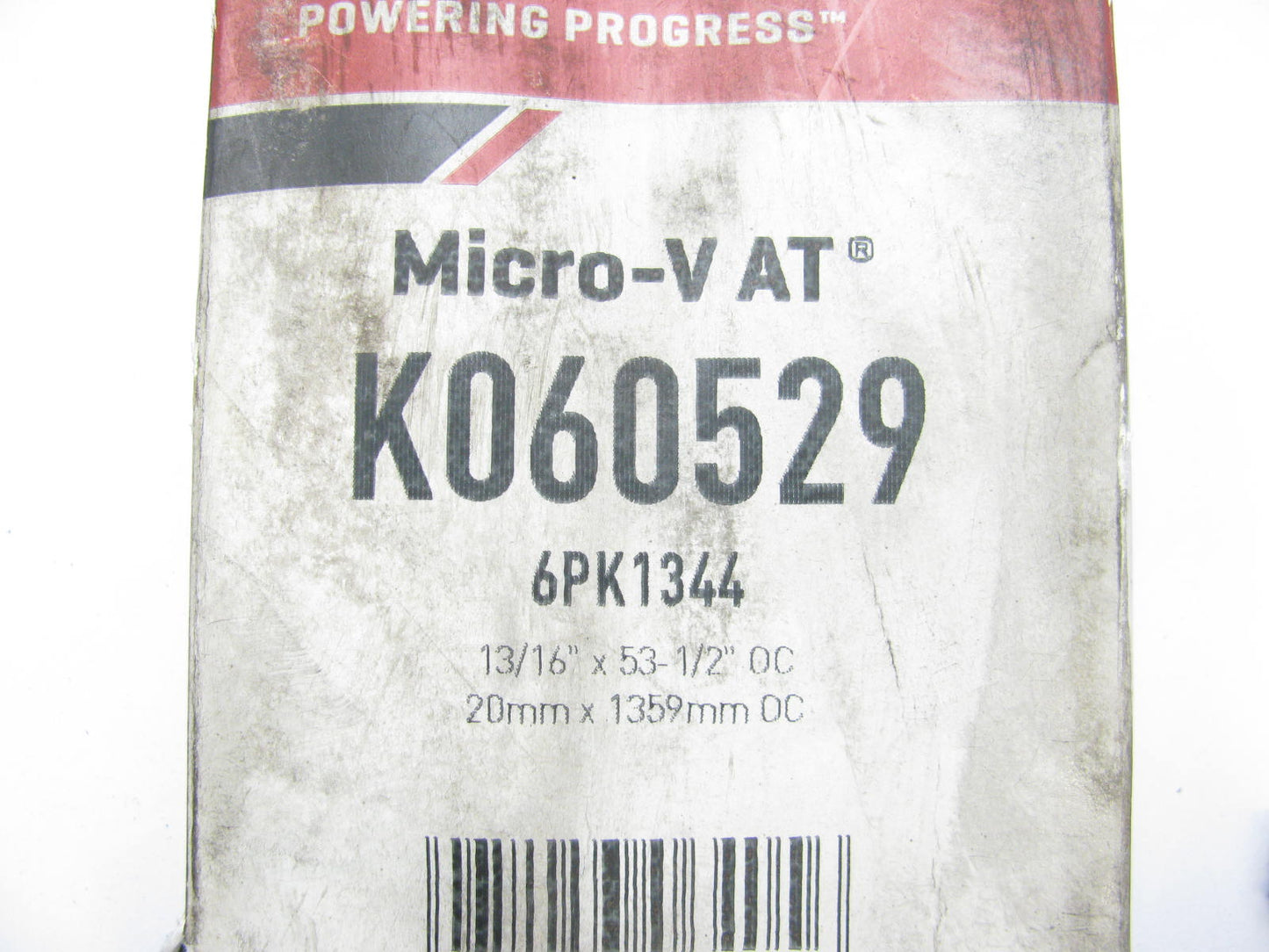 Gates K060529 Serpentine Belt - 0.84'' X 53.50'' - 6 Ribs