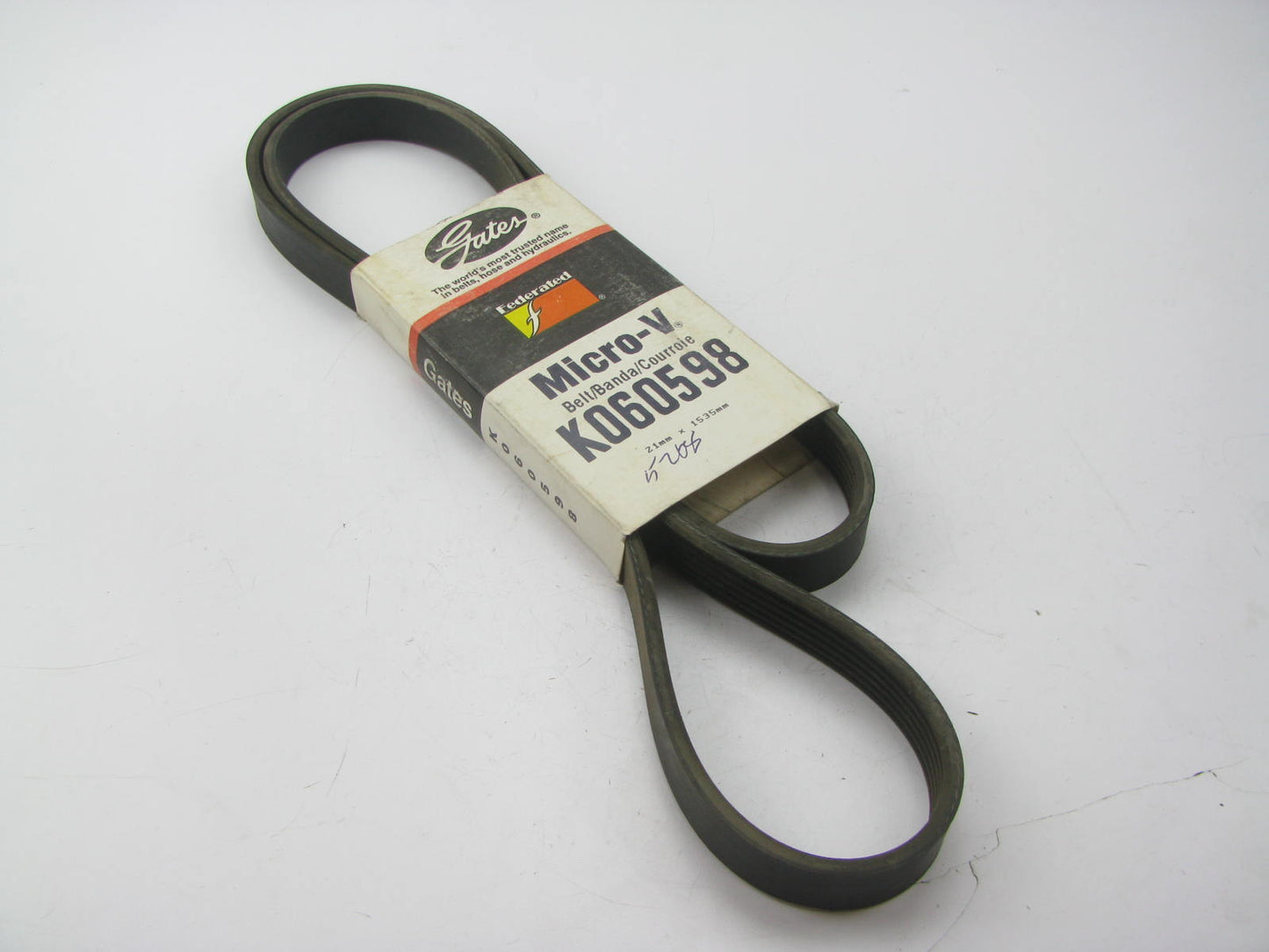 Gates K060598 Serpentine Belt - 0.84'' X 60.50'' - 6 Ribs