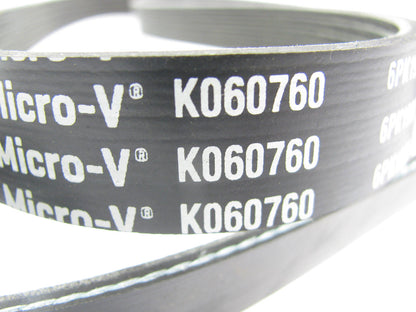 Gates K060760 Serpentine Belt - 0.84'' X 76.50'' - 6 Ribs