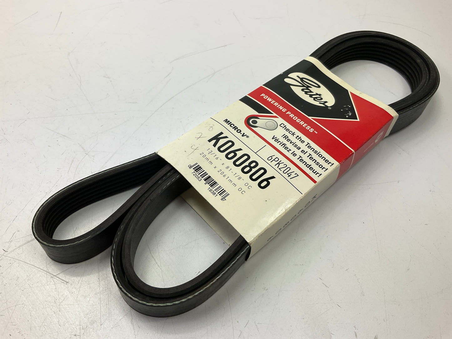 Gates K060806 Serpentine Belt - 0.84'' X 81.00'' - 6 Ribs