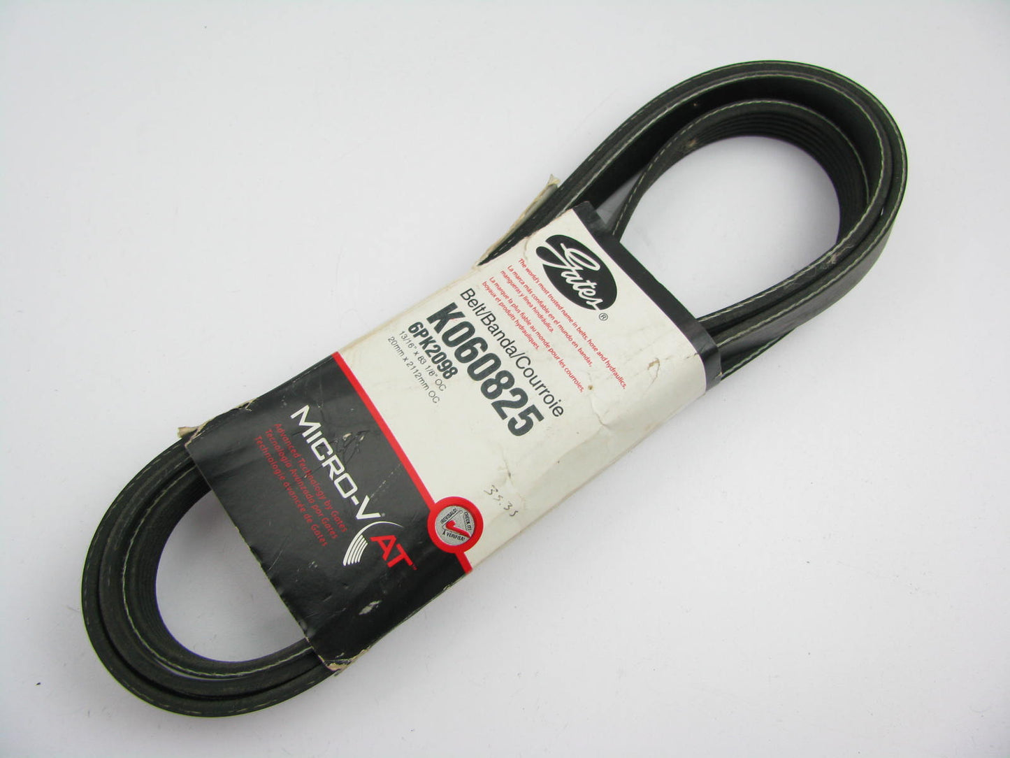 Gates K060825 Serpentine Belt - 0.84'' X 83.00'' - 6 Ribs