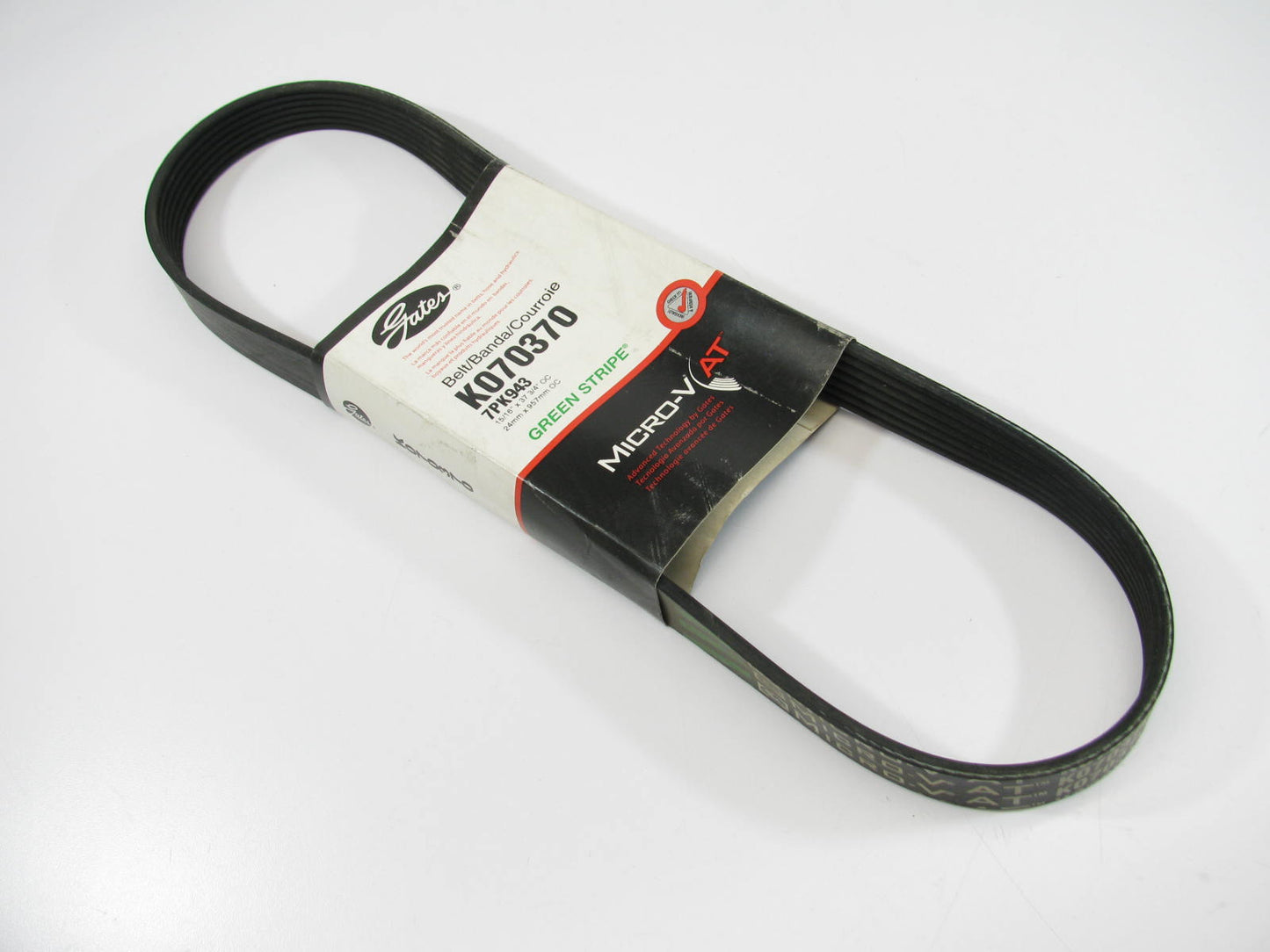 Gates K070370 Serpentine Belt - 0.98'' X 37.50'' - 7 Ribs