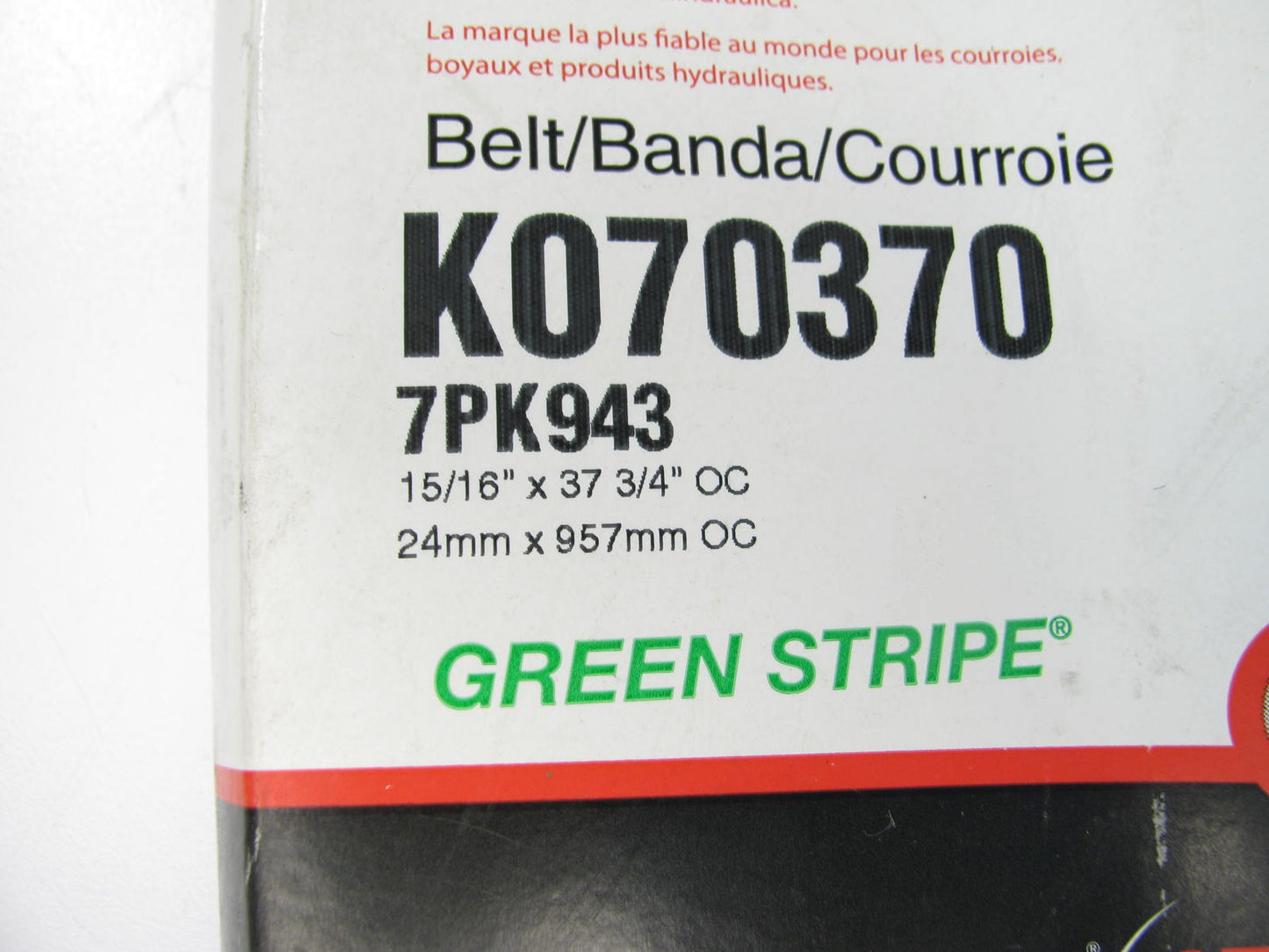Gates K070370 Serpentine Belt - 0.98'' X 37.50'' - 7 Ribs