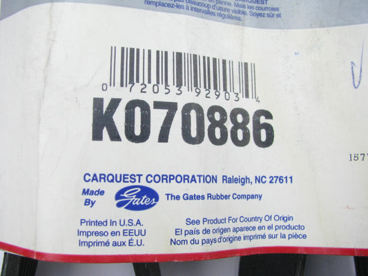 Gates K070886 Serpentine Belt - 0.98'' X 87.125'' - 7 Ribs