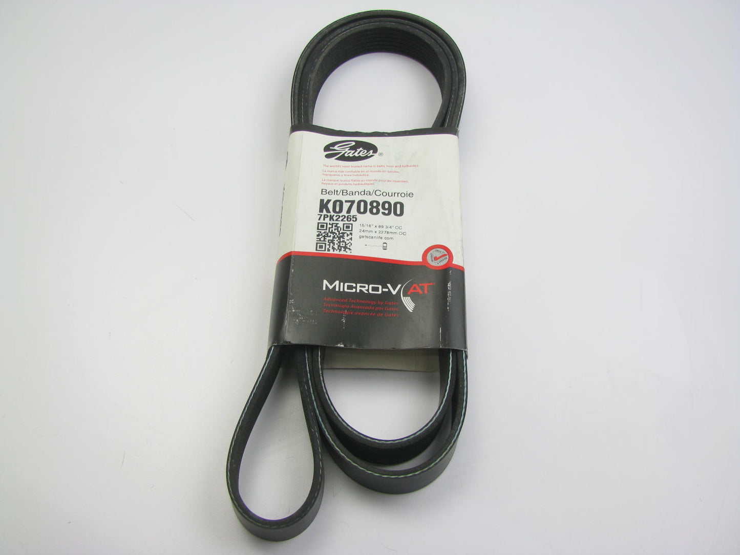 Gates K070890 Serpentine Belt - 0.947'' X 89.695'' - 7 Ribs