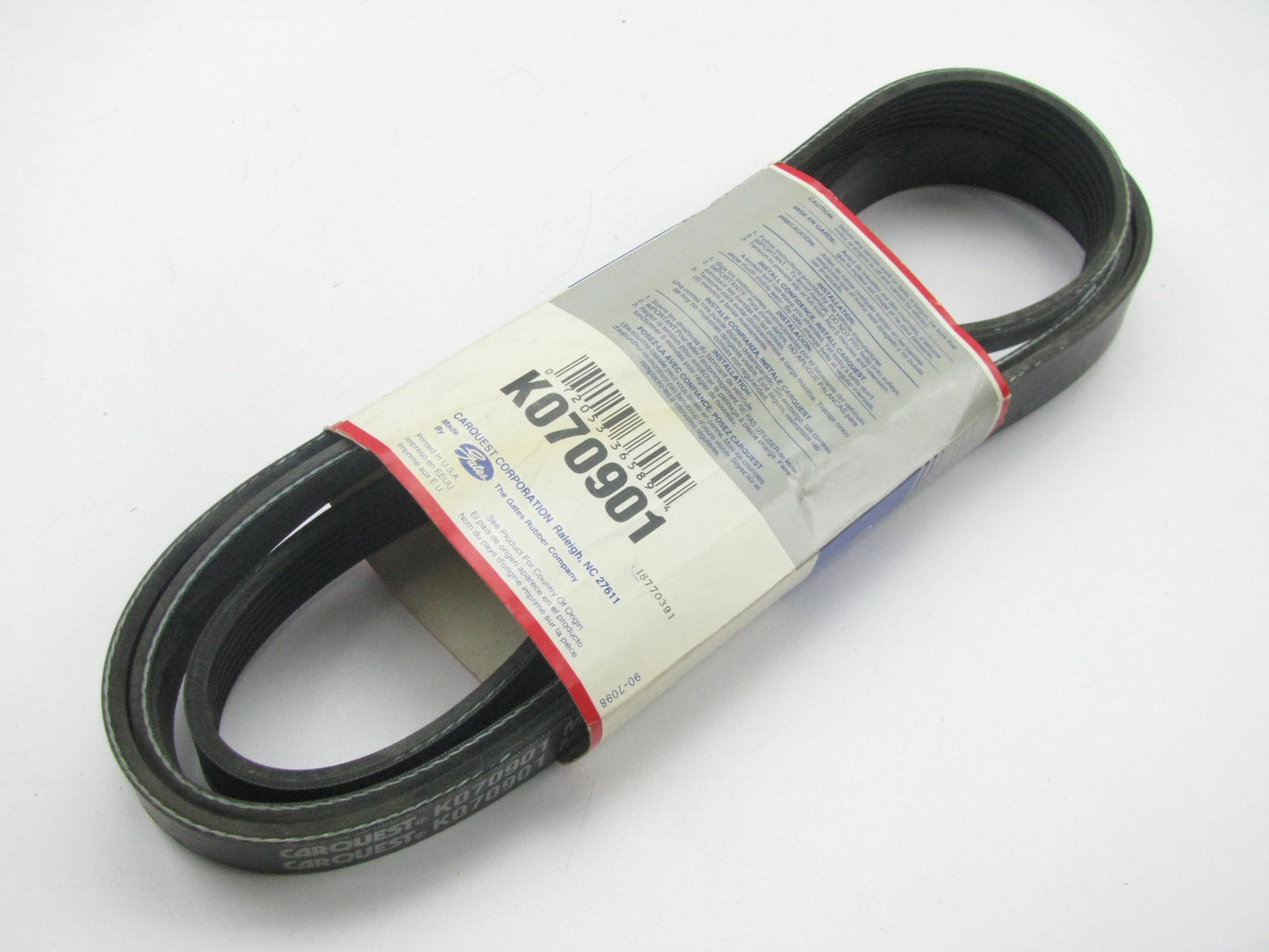 Gates K070901 Serpentine Belt - 0.98'' X 90.50'' - 7 Ribs
