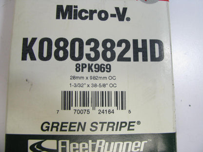 Gates K080382HD Serpentine Belt - 1.12'' X 38.625'' - 8 Ribs