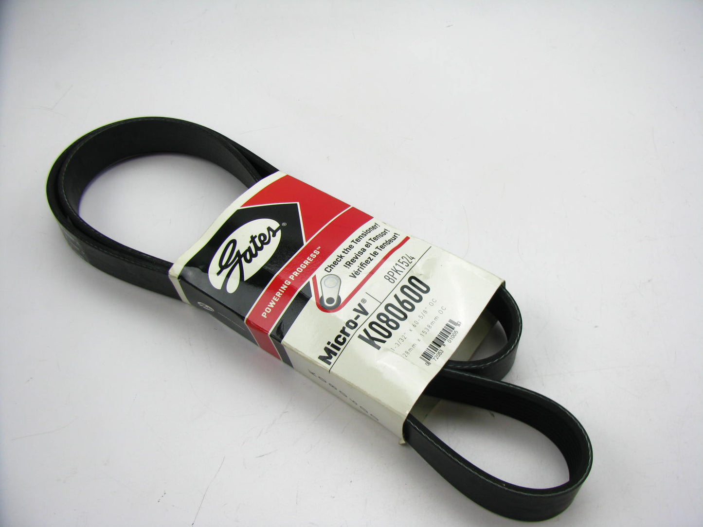 Gates K080600 Serpentine Belt - 1.12'' X 60.50'' - 8 Ribs