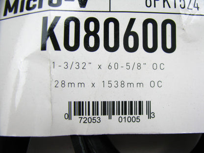 Gates K080600 Serpentine Belt - 1.12'' X 60.50'' - 8 Ribs