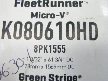 Gates K080610HD Serpentine Belt - 1.12'' X 61.75'' - 8 Ribs