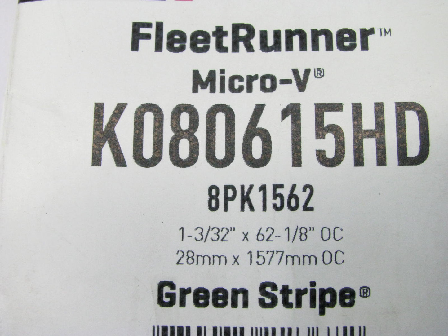 Gates K080615HD Serpentine Belt - 1.12'' X 62.125'' - 8 Ribs