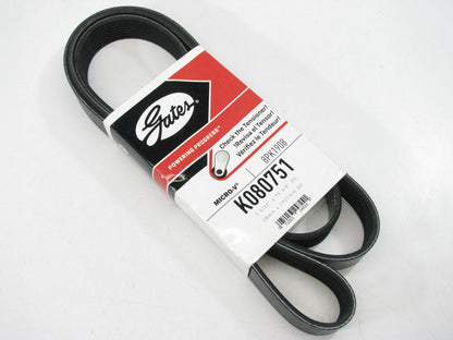 Gates K080751 Serpentine Belt - 1.12'' X 75.50'' - 8 Ribs
