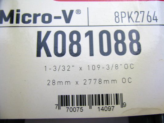 Gates K081088 Serpentine Belt - 1.12'' X 109.375'' - 8 Ribs
