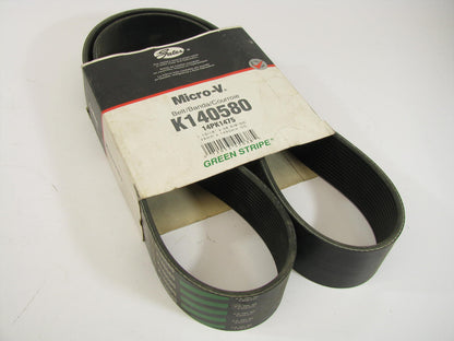 Gates K140580 Serpentine Belt - 1.96'' X 58.625'' - 14 Ribs