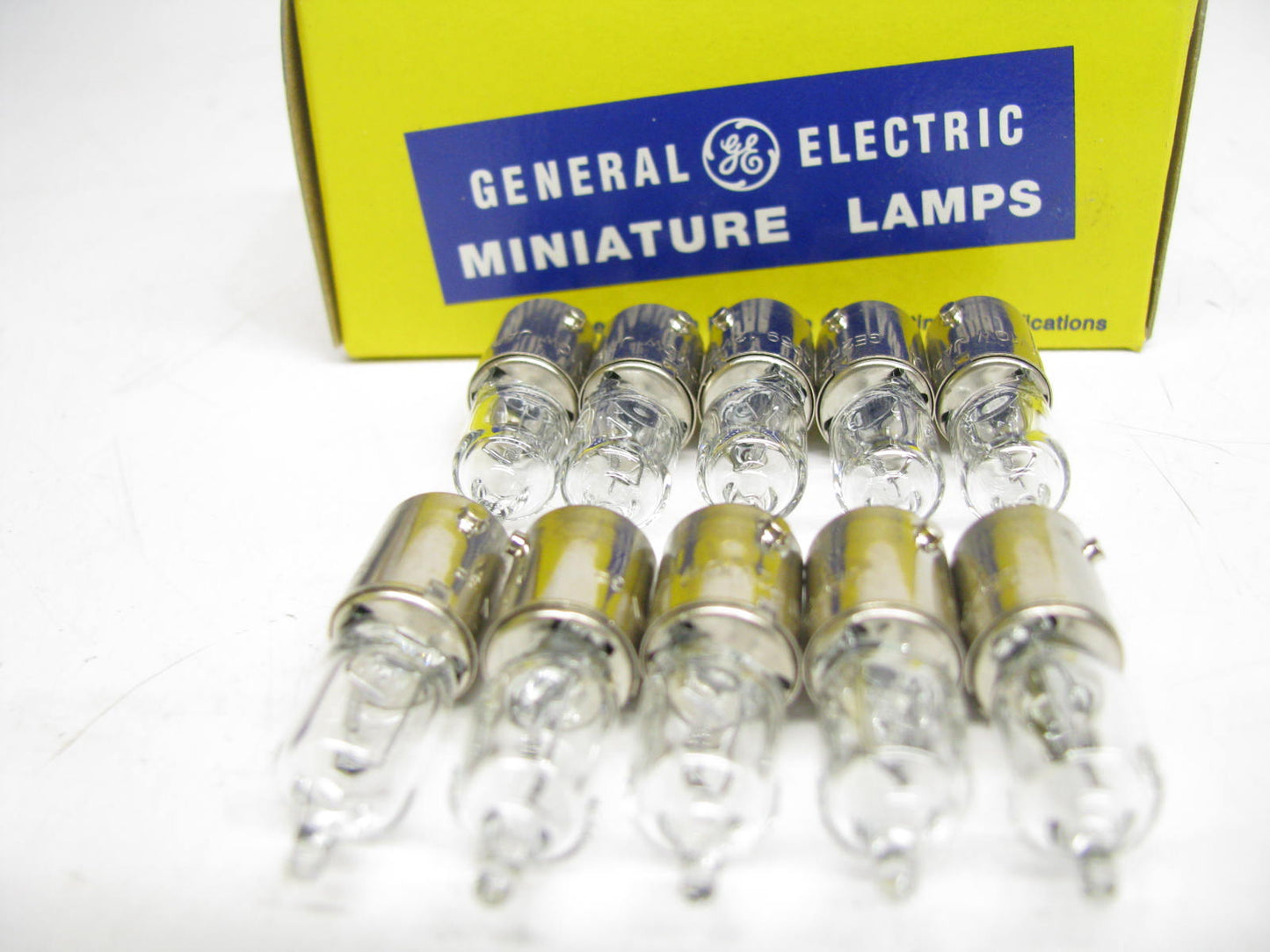 (10) GE 2059 Miniature Lamp Light Bulbs 10W 12V T2.5