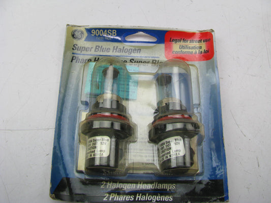 (x2) Ge 9004SB Super Blue Halogen 65-45 Watts 12V Headlight Lamp Bulbs