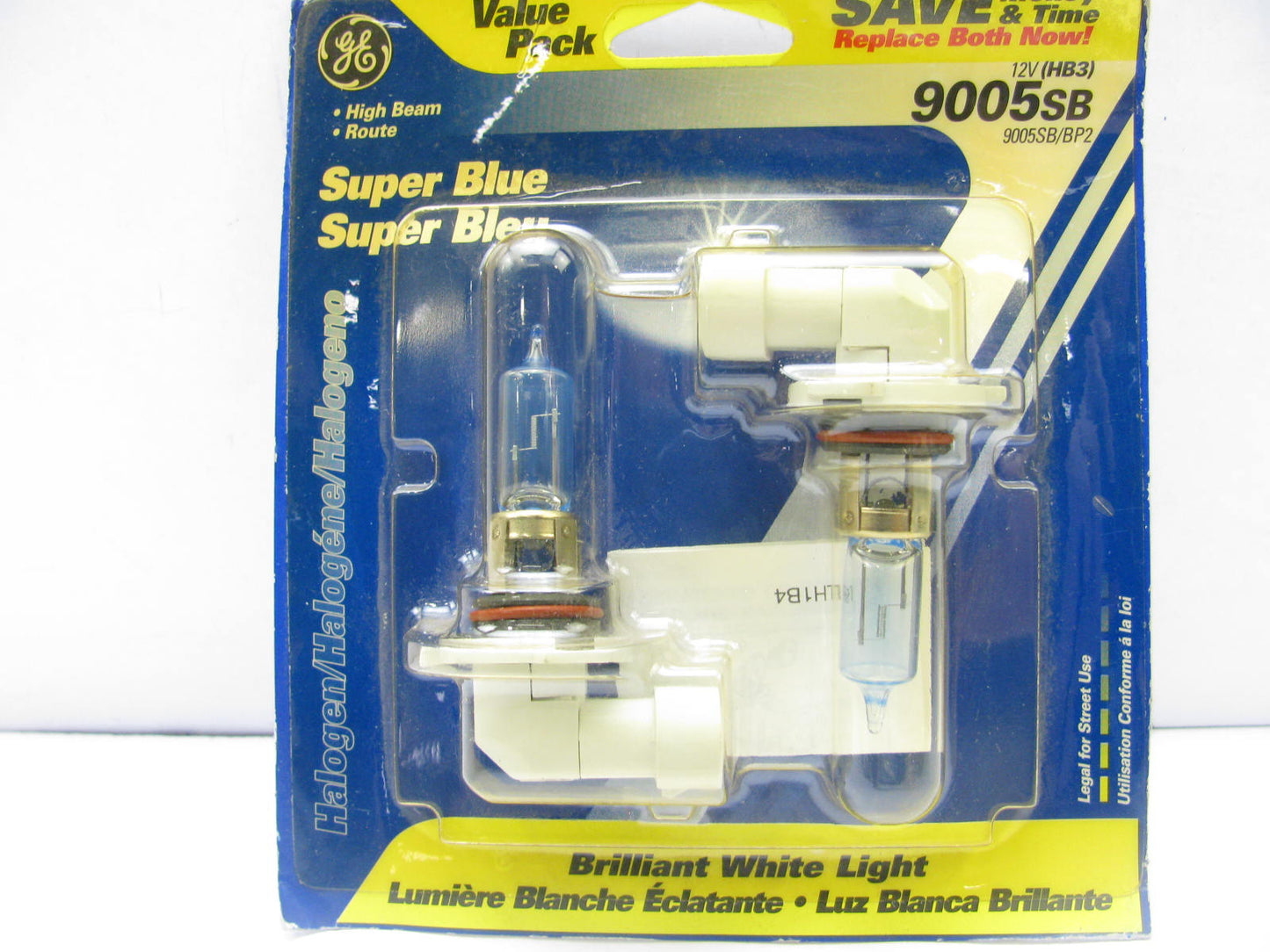(2) GE 9005SB Headlight Light Bulbs, Super Blue Halogen # 9005 Bulb