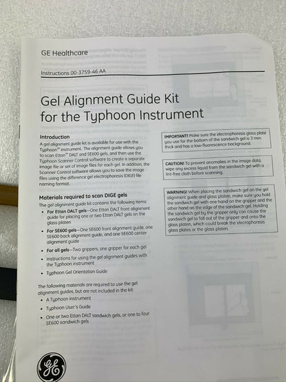GE Ettan DALT + SE600 Electrophoresis Gel Alignment Guides Kit