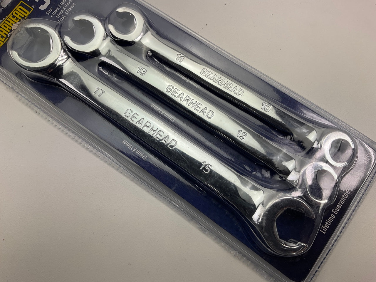 Gearhead GH0031 Metric Flare Nut Wrench Set, 3-Piece