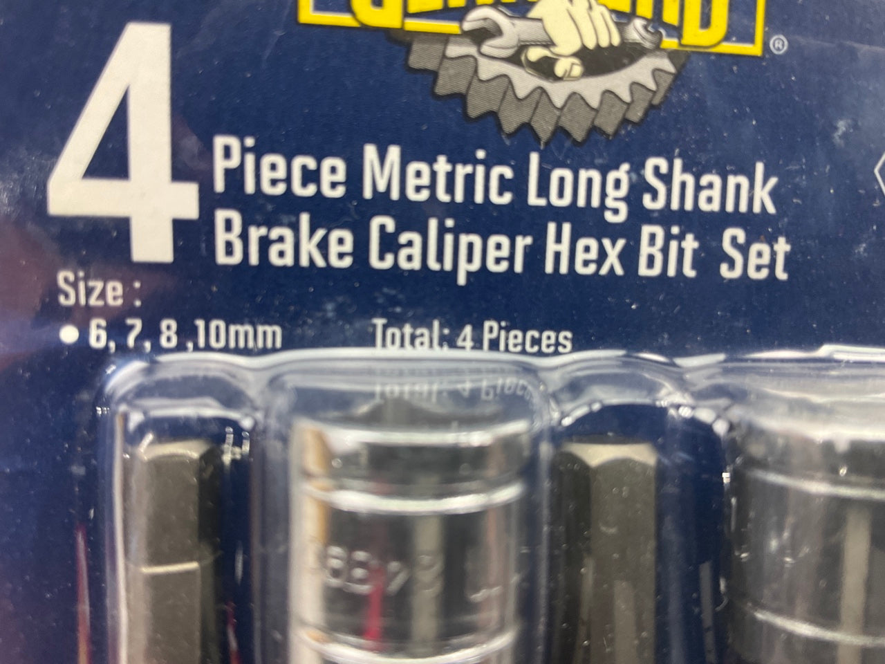 Gearhead GH3006 Metric Long Shank Brake Caliper Hex Bit, 4-Piece