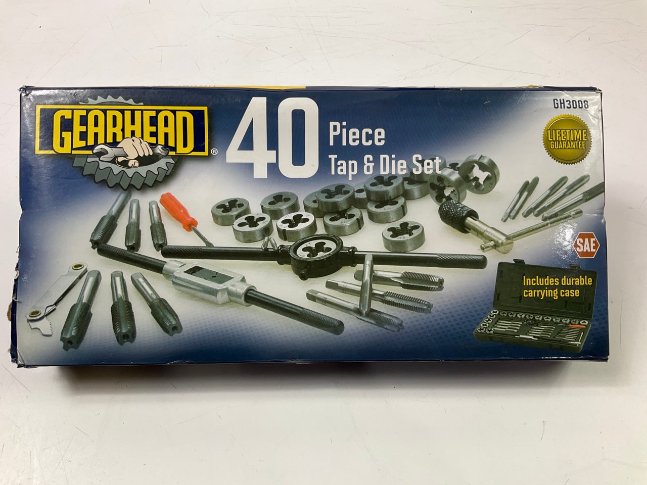 Gearhead GH3008 SAE & Metric Tap & Die Set, 40-Piece