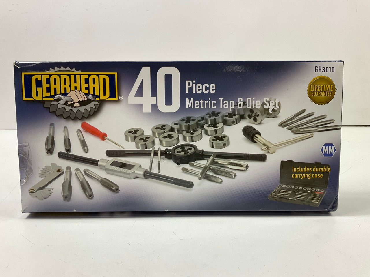 Gearhead GH3010 Metric Tap & Die Set, 40-Piece