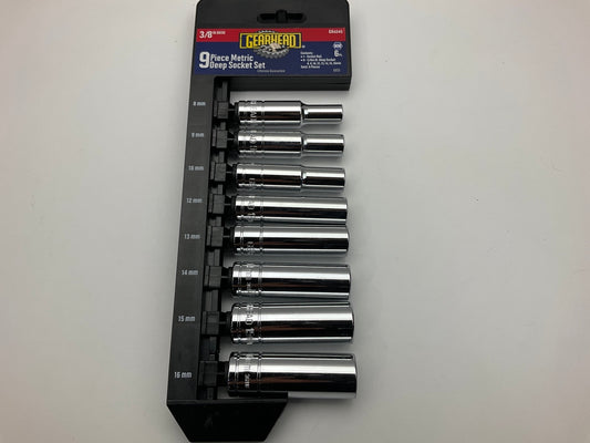 Gearhead GH4245 3/8'' Drive Metric Deep Socket Set, 9-Piece