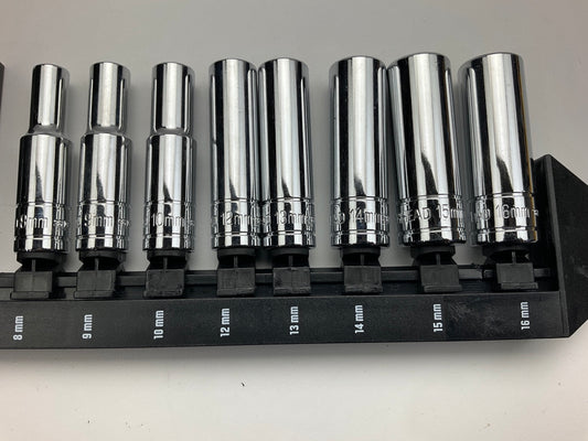 Gearhead GH4245 3/8'' Drive Metric Deep Socket Set, 9-Piece