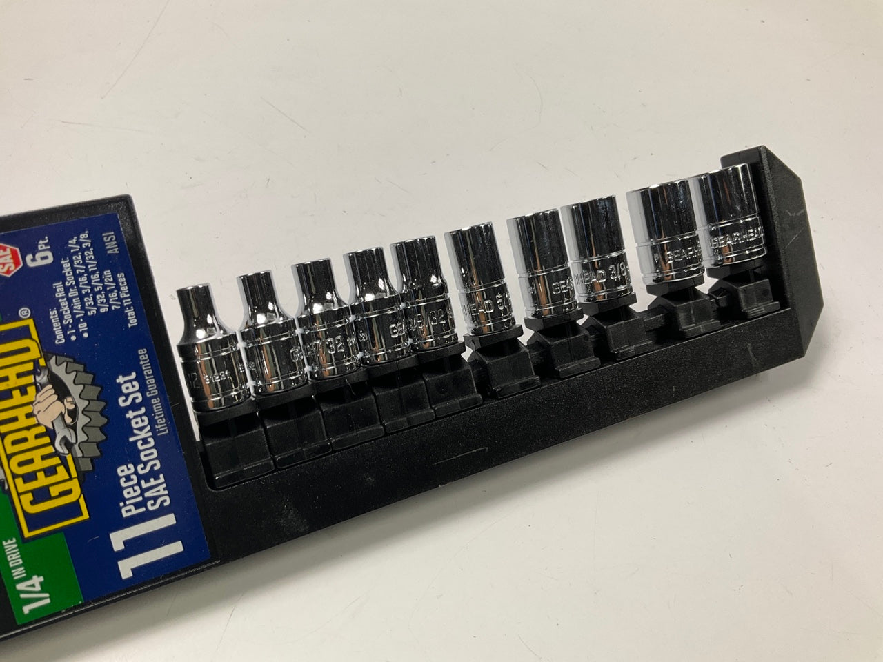 Gearhead GH4246 1/4'' Drive SAE Socket Set, 11-Piece