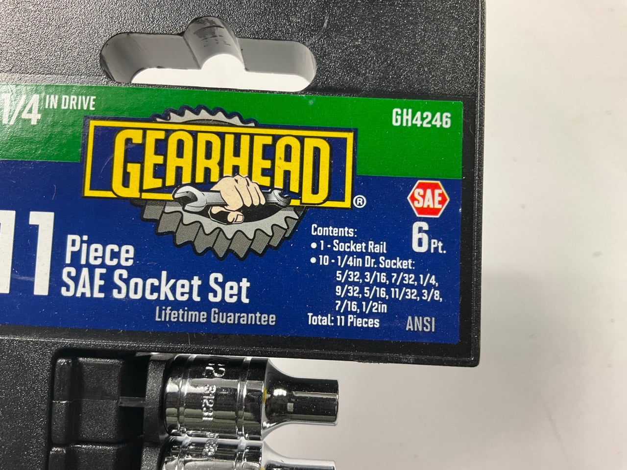 Gearhead GH4246 1/4'' Drive SAE Socket Set, 11-Piece