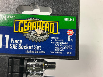 Gearhead GH4246 1/4'' Drive SAE Socket Set, 11-Piece