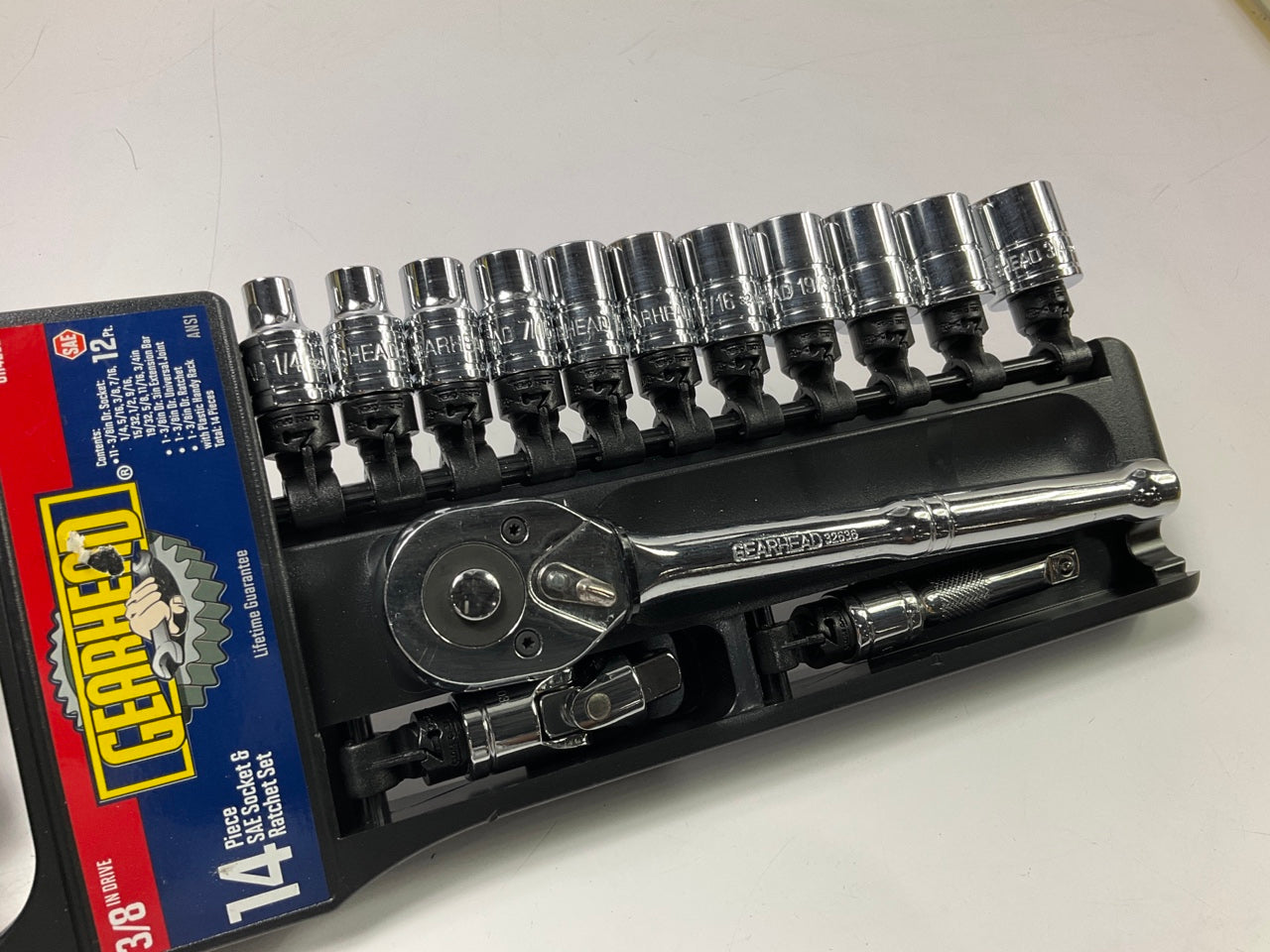 Gearhead GH4252 3/8'' SAE Drive Socket & Ratchet Handle Set, 14-Piece