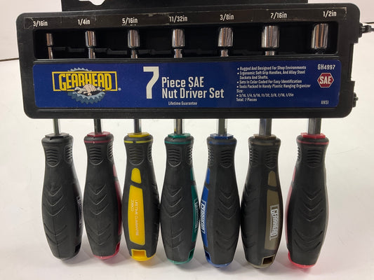 Gearhead GH4997 SAE Nut Driver Set, 7-Piece