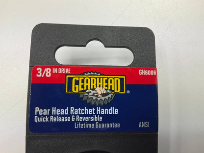 Gearhead GH6006 3/8'' Drive Pear Head Quick Release & Reversible Ratchet Handle