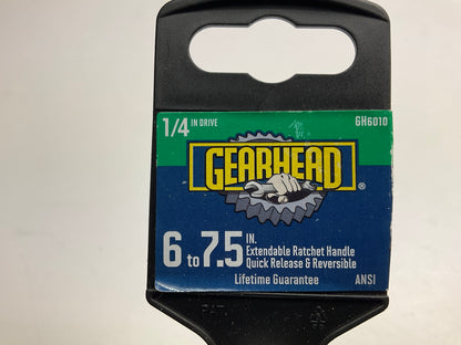 Gearhead GH6010 1/4'' Drive 6'' To 7.5'' Extendable Ratchet Handle Quick Release