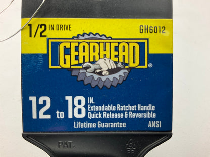 Gearhead GH6012  1/2'' Drive Extendable Ratchet Handle, 12'' To 18''