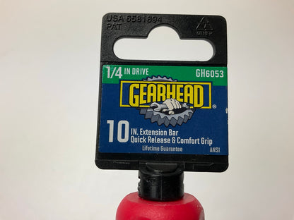 Gearhead GH6053 1/4'' Drive X 10'' Extension Bar Quick Release & Comfort Grip
