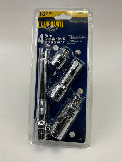 Gearhead GH6077 10'' 4 Pc Extension Bar & Accessories Set