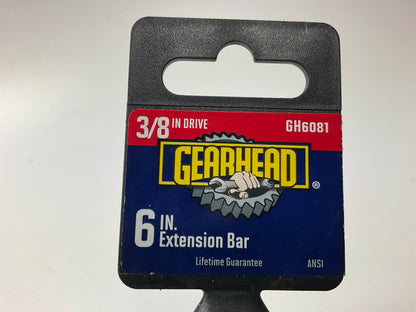 Gearhead GH6080 & GH6081 3/8'' Socket Extension Bars; 3'' & 6''