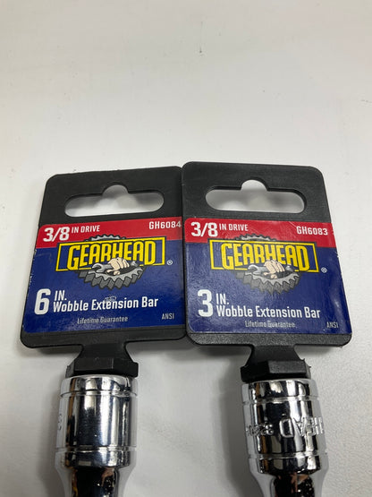 Gearhead GH6083 & GH6084 - 3/8'' Drive Wobble Extension Bars, 3'' & 6''